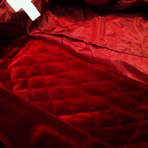 Dress Suit Susan Graver 2-peice Set Quilted Velvet Jacket Sheath Dress -M Wine - Picture 7 of 10